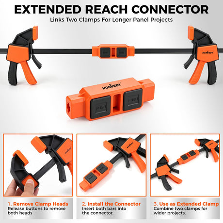 HORUSDY Quick-Release Bar Clamp Set for Woodworking