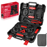 10-Piece Oil Filter Wrench Set 2-3/8"to 4-3/4", 12-Inch Adjustable Oil Filter Plier, Universal 3-Jaw Oil Filter Wrench, 1/2"Quick Release Ratchet Handle, 1/2"-3/8" Adapter, Towel in Storage Case