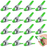 16-Piece 4 inch Spring Clamp, Heavy Duty Metal Spring Clamps, 1.5-inch Jaw Opening Clamps for Backdrop, Pool Cover, Photography