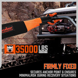 HORUSDY Nylon Heavy Duty Tow Strap Recovery Strap with Hooks 3" x 30Ft - 35,000 LBS Break Strength, 3/4 D Ring Shackles (2pcs), Recover Your Vehicle Stuck in Mud/Snow