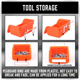 HORUSDY 238 PCS Pegboard Hooks Assortment Kit – 16 Types Heavy Duty Pegboard Accessories with Bins – Fits 1/8 & 1/4 Inch Pegboard Metal Hooks for Garage, Workshop, and Tool Storage Organization