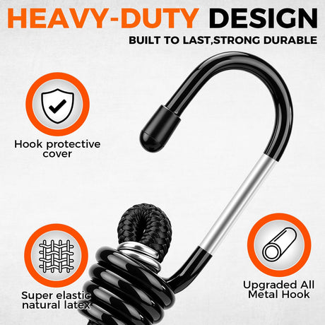HORUSDY Heavy Duty Bungee Cords with Hooks