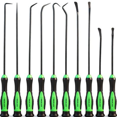 SWANLAKE 10-Piece Hook and Pick Set, Automotive Pick Tool Set for Car Auto Oil Seal/O-Ring Seal, Gasket Hook, Puller Remover Tools