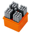 HORUSDY 37-Piece Number and Letter Stamp Set 1/8 (3mm) (A-Z & 0-9 + Love) Punch Perfect for Imprinting metal stamping kit, Plastic, Wood, Leather.