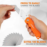 HORUSDY Folding Utility Knife Set with Extra Blades