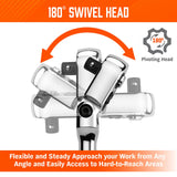 10-Piece Flex-Head Ratchet Set, 1/4", 3/8" & 1/2" Drive Socket Wrenches, 90-Tooth Quick-Release Reversible Low-Profile, Extension Bars (4", 10", 6") & 4 Adapters for Automotive, Bike, and Home Repair