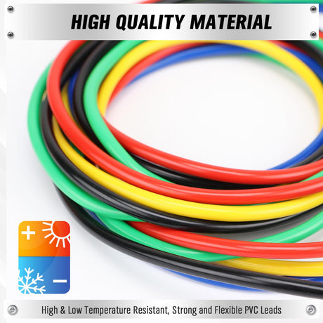 SWANLAKE 5-Piece Banana Plug to Alligator Clip Test Leads, 1000V 15A 3.5ft/1M Multimeter Electrical Alligator Clips, Flexible Copper Cable Banana Plug, Electrical Wires with Gator Clips