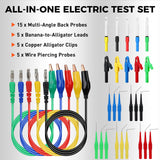 30-Piece Back Probe Kit, Multimeter Back Probe Pins with Test Leads and Alligator Clips, Insulation Wire Piercing Probes, Automotive Electrical Circuit Diagnostic Tool