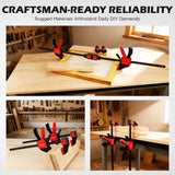 6-Pack 12 Inch Bar Clamps for Woodworking with 2-Piece Clamp Connector, 12" Quick-Release Wood Clamps with 150 LBS Load Limit, Trigger Clamp Set, One-Handed Clamps/Spreader for Woodworking