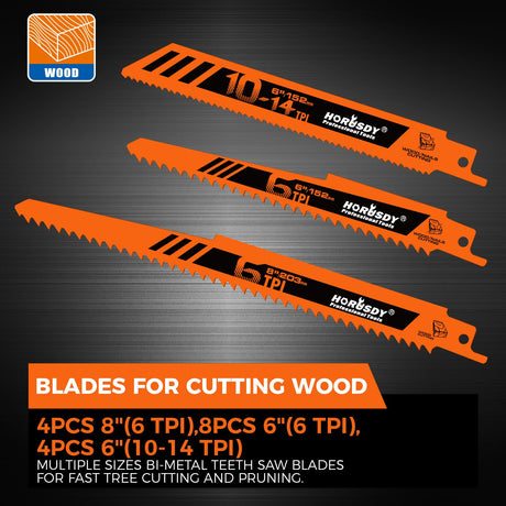 HORUSDY Reciprocating Saw Blade Set with Storage Case
