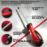 101-Piece Magnetic Screwdriver Set with 60 Bits, Ratchet and Storage Rack