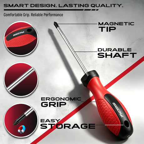 101-Piece Magnetic Screwdriver Set with 60 Bits, Ratchet and Storage Rack