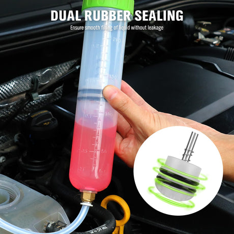SWANLAKE 200cc Fluid Extractor, Extraction&Fill Pump,Fluid Syringe Pump Manual Suction Vacuum Fuel Car Transfer