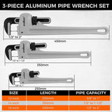 HORUSDY Heavy Duty Aluminum Pipe Wrench