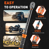 3Pack Torque Wrench Set, 1/4", 3/8", 1/2" Drive Click Torque Wrench Extra with Extension Bars & Adapters, Dual-Direction Adjustable Precision Torque Wrenches for Car, Motorcycle, Bike DIY Maintenance