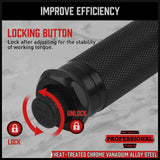 SEDY 1/4" Drive Click Torque Wrench, 20-200 in-lb Adjustable CR-V Ratchet Wrench with Extension Bar, Drive Reducer & Storage Case