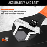 HORUSDY 2-piece adjustable wrench set with CR-V steel construction, wide jaw capacity, and ergonomic orange handle