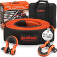 HORUSDY Nylon Heavy Duty Tow Strap Recovery Strap with Hooks 3" x 30Ft - 35,000 LBS Break Strength, 3/4 D Ring Shackles (2pcs), Recover Your Vehicle Stuck in Mud/Snow