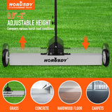 HORUSDY 36-Inch Rolling Magnetic Sweeper with Wheels | 40-Inch Telescoping Magnetic Pickup Tool | Adjustable Handle | 55-Pound Capacity Heavy-Duty Magnet to Pick Up Nails
