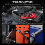 15-Piece SAE Combination Wrench Set, 1/4''–1'' 12-Point Open End and Box End Wrench Kit with Organizer, Chrome Vanadium Steel Tools for Mechanics, Garages and Workshops