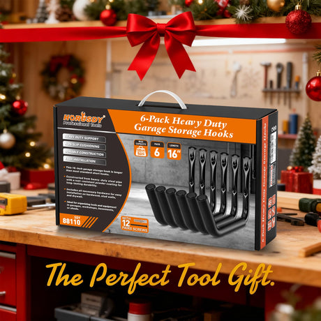 6-Pack Heavy Duty Garage Storage Hooks, 120 LB Capacity Wall Mounted Rack | Amazon US image 9