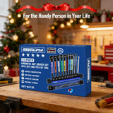 11PCS Magnetic Extra Long Nut Driver Set, Metric 8-15mm, 6" Impact Nut Drivers with PH2 Bits, 1.5lb Telescoping Magnetic Pickup Tool & Storage Rail, 1/4" Hex Shank, S2 Steel for Automotive Home Repair