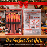 HORUSDY 6-Piece 1000V Insulated Precision Screwdriver Set, Magnetic Tip CR-V Electrician Tools with Cushion Grip TPR Handle for Electrical Applications