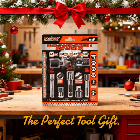 HORUSDY 7 Piece Impact Sockets Adapter Set, Hex Shank Socket to Drill Adapter 1/4" 3/8" 1/2", Cr-V Steel Impact Driver Wrench Socket Reducer Set