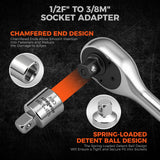 HORUSDY 90-Tooth Quick-Release Ratchet Handle