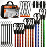 HORUSDY 28-Piece Premium Bungee Cords with Hooks, Includes 10”, 18”, 24”, 36”, 48”, Bungee Cord Assortment (10 to 48 Inch)