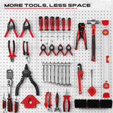 280PCS Pegboard Accessories Kit, Pegboard Hooks Assortment with Bins and Stainless Steel Peg Locks, Tool Organizer for 1/8" and 1/4" Pegboards, Garage Wall Organization, Workshop and Tool Storage