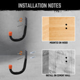 HORUSDY 10-Pack Garage Hooks, Utility Hook, 9" & 6” Garage Heavy Duty Wall Hook for Bikes, Kayak and Hanging Ladders