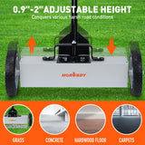 HORUSDY 18-Inch Rolling Magnetic Sweeper with Wheels, Magnet Pickup Sweeper, Push-Type Nail Magnet Sweeper for Workshop, Garage, and Yard Cleanup