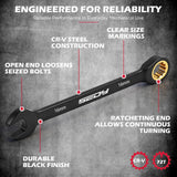 Premium 24-Piece Ratcheting Wrench Set, SAE(1/4-7/8") & Metric(8–19mm) Combination Wrenches, 72-Tooth CR-V Steel with Durable Black Finish, Ratchet Spanners with Roll-Up Tool Pouch for Repair