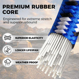 32-Piece Bungee Cords with Hooks - 18" 24" 30" 36" 48" Bungee Cords Heavy Duty Outdoor, 10" Mini Elastic Cord Straps, Canopy Tarp Ball Ties, Tarp Clips, with Storage Bag