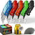 HORUSDY Folding Utility Knife Set with Extra Blades
