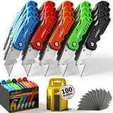 HORUSDY Folding Utility Knife Set with Extra Blades