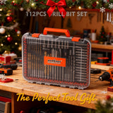 HORUSDY Impact Drill Bit Set, 112-Pieces 1/4" Hex Shank Impact Driver Bits and Screwdriver Bits Set for Screw Driving and Wood Metal Cement Drilling Screwdriver Bits Set with Storage Case | Amazon US image 2