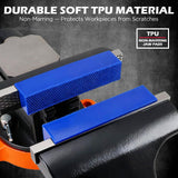 2-Piece 4.5" Magnetic Vise Jaw Pads, TPU Soft Jaw Covers with Waffle Surface, Non-Marring Protective Bench Vise Pads for Bench Vise, Drill Press, Metalworking and Woodworking