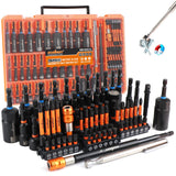 Upgraded 79-Piece Magnetic Impact Nut Driver Set, Metric & SAE with 3LB Magnetic Pickup Tool, Socket Adapters, Wing Nut Driver, Universal Sockets, Quick-Change Bit Holder & Extensions, Power Bits