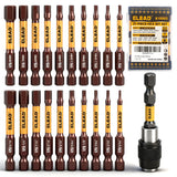 21-Piece 2.5" Allen-Wrench Hex Drill Bit Set, Durable Impact Allen Key Set, Long-Lasting Strong Magnetic Hex Screwdriver Bit Set, SAE & Metric Size, Mechanic Automotive Furniture DIY Home Repairs
