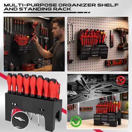 101-Piece Magnetic Screwdriver Set with 60 Bits, Ratchet and Storage Rack
