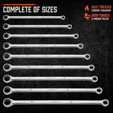 HORUSDY 9-Piece Extra Long Ratcheting Wrench Set, Double Box End Wrench Set with Tool Bag & Box, Metric 8-22mm, CR-V Steel