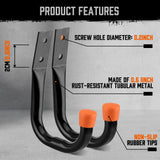 HORUSDY 10-Pack Garage Hooks, Utility Hook, 9" & 6” Garage Heavy Duty Wall Hook for Bikes, Kayak and Hanging Ladders