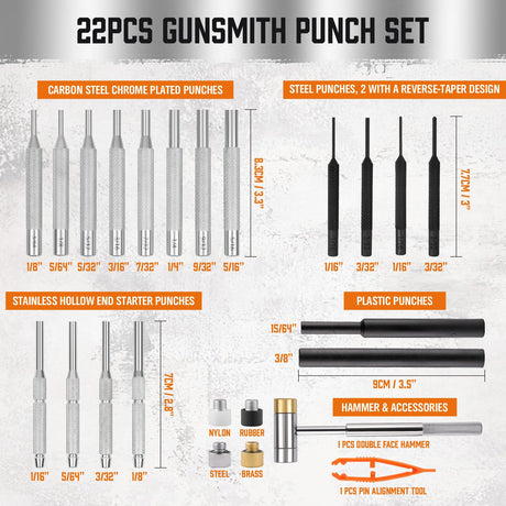 HORUSDY Punch and Hammer Set