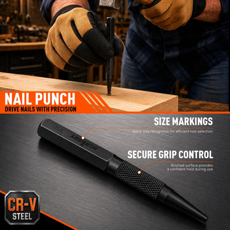 HORUSDY Punch and Chisel Set