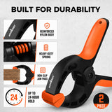 HORUSDY 6-Pack Wood Clamps for Woodworking, 12" and 6" Bar Clamps, Wood Working Clamp Sets, Quick Clamps F Clamp with 150 LBS Load Limit (6-Pack)
