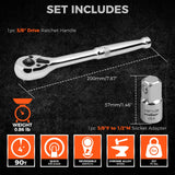 HORUSDY 90-Tooth Quick-Release Ratchet Handle