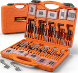 HORUSDY 348-Piece Thread Repair Kit, Metric & SAE Helicoil Set with HSS Drill Bits, Thread Inserts, Taps & Installation Tools, for Damaged Thread, Engine, Spark Plug & Automotive Repair