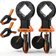 HORUSDY 4-Piece Band Clamp, Woodworking Frame Clamp Strap Holder for Picture Strap Clamp Strap Clamp (4-Piece Band Clamp)